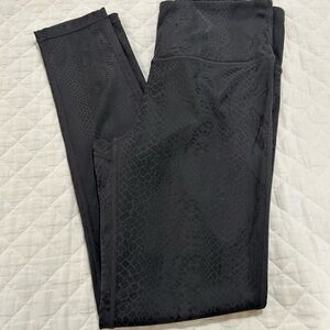 Mono B Black Snakeskin Leggings